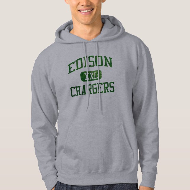 Edison-LadegeräteHoodie - Grau Hoodie (Vorderseite)