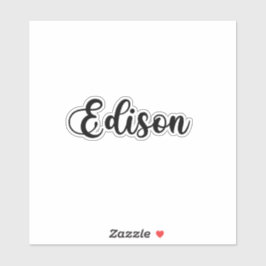 Edison Name - Handgeschriebene Kalligrafie Aufkleber