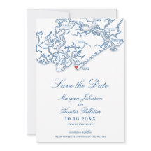 Edisto Beach Save the Date | Edisto Insel Karte