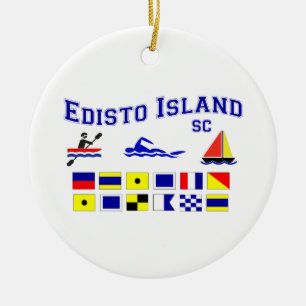 Edisto Insel Sc-Signal-Flaggen Keramik Ornament