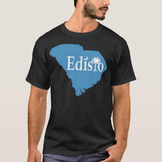 Edisto Island South olina Staat Kontur Coastal Bl T-Shirt