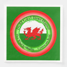 Edit Matching Welsh Dragon St David's Day Serviette