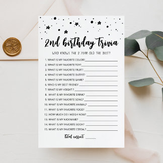 Editable 2. Geburtstagstrivia Geburtstagsparty