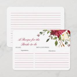 Editable A Recipe for the Bride-to-be Card Begleitkarte