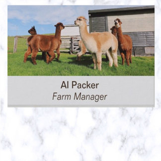 Editable Alpaca Wool Bauer Visitenkarte