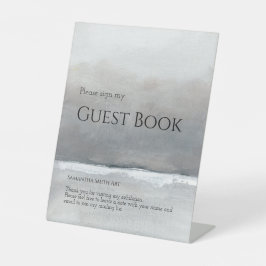 Editable Art Exhibition Guest Book Sign Sockelschild