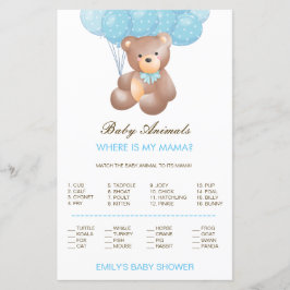 Editable Baby Animal Match, wo ist Mama w Answer