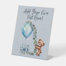 Editable Baby Shower Oh Junge Thema Fügen Sie Ihre Sockelschild
