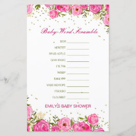 Editable Baby Word Scramble mit Antwort