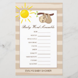Editable Baby Word Scramble mit Antwort