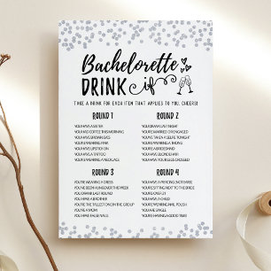 Editable Bachelorette DRINK IF Hen Party Game Card Einladung