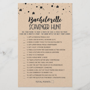 Editable Bachelorette Scavenger Jagdspiel