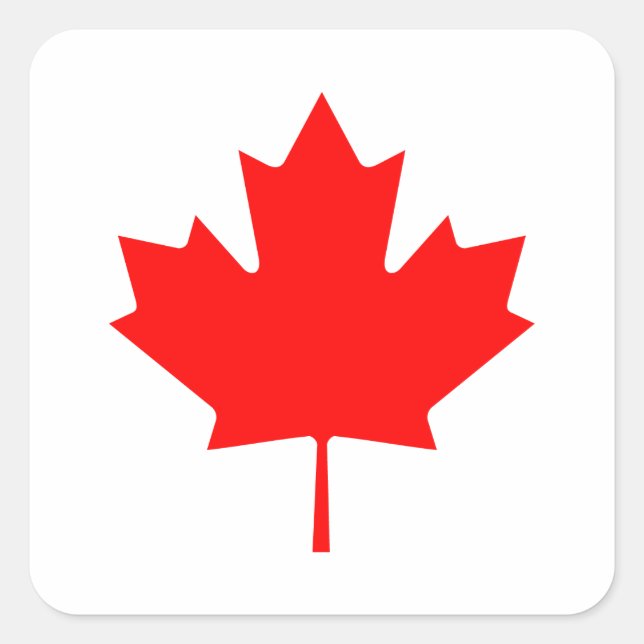 Editable Background Color, Canada Flag Souvenir Quadratischer Aufkleber (Vorderseite)
