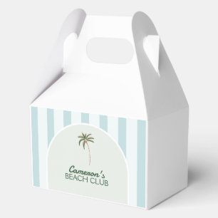 Editable Beach Club Cabana Geschenkschachtel