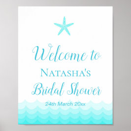 Editable Beach Party Welcome Sign 8x10 Poster