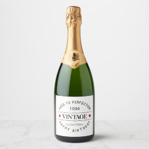 Editable Birthday Champagne Label