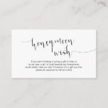 Editable Black Script, Wedeymoon Wish Begleitkarte<br><div class="desc">Das ist die moderne elegante Romantik Editable,  Black Kalligraphie Skript,  Wedding Honeymoon Wish Enclosure Card. Sie können die Farben des Schriftartes ändern und Ihre Hochzeitsdetails in den entsprechenden Schriftart / Schrift hinzufügen.#TeeshaDerrick</div>