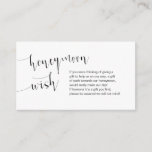 Editable Black, Wedeymoon Wish Begleitkarte<br><div class="desc">Das ist die moderne elegante Romantik Editable,  Black Kalligraphie Skript,  Wedding Honeymoon Wish Enclosure Card. Sie können die Farben des Schriftartes ändern und Ihre Hochzeitsdetails in den entsprechenden Schriftart / Schrift hinzufügen.#TeeshaDerrick</div>