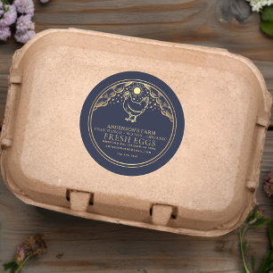 Editable Blue Witchy Tarot OEufs Famille Étiquette