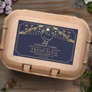 Editable Blue Witchy Tarot OEufs Famille Étiquette