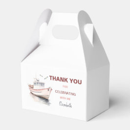 Editable Boat Birthday Gable Box/ Gefallen Box - B Geschenkschachtel