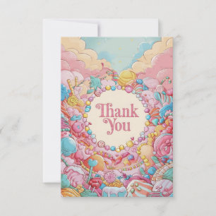Editable Boho Candyland danke Karte