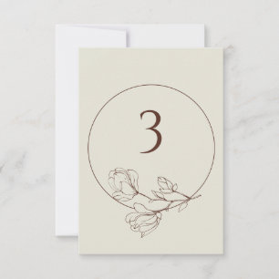 Editable Boho Floral Wedding Tischnummer
