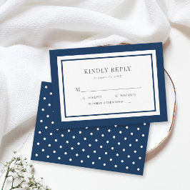 Editable Border Color Wedding RSVP Karte