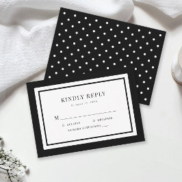 Editable Border Color Wedding RSVP Karte
