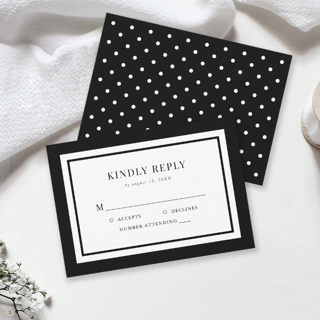 Editable Border Color Wedding RSVP Karte (Von Creator hochgeladen)