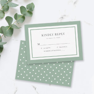 Editable Border Color Wedding RSVP Karte