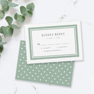 Editable Border Color Wedding RSVP Karte