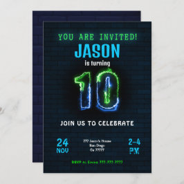 Editable Boy Birthday Einladung