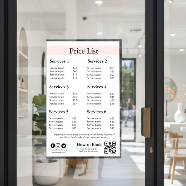 Editable Business Price List Template | Spa, Nail  Poster (Von Creator hochgeladen)