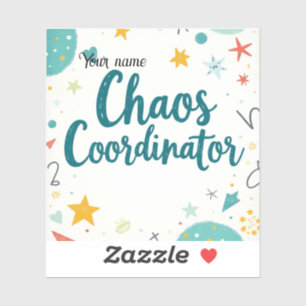 Editable Chaos Organizer School Aufkleber