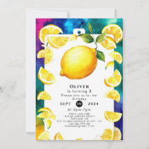 Editable Children Lemon Birthday