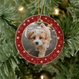Editable Christmas Pet Photo Decoration Keramik Ornament