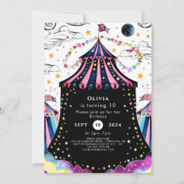 Editable Circus Birthday Einladung
