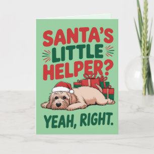 EDITABLE Cockapoo Funny Hund Weihnachtskarte Feiertagskarte