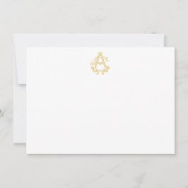 EDITABLE COLOR AC Monogram CA Monogram Notecards Mitteilungskarte