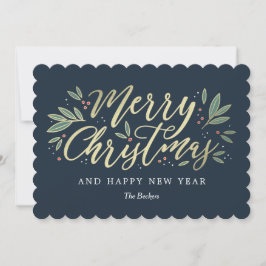 EDITABLE Color Christmas Glow Weihnachtskarte Feiertagskarte