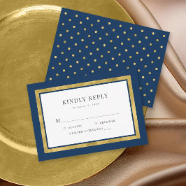 Editable Color Classic Gold Wedding RSVP