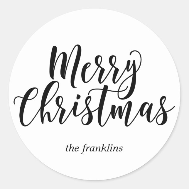 EDITABLE COLOR Classic Moderne Aufkleber oder Besc (Vorderseite)