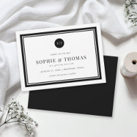 Editable Color Classic Monogram Save the Date