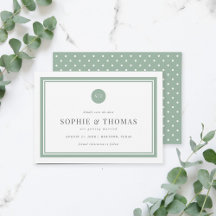 Editable Color Classic Monogram Save the Date