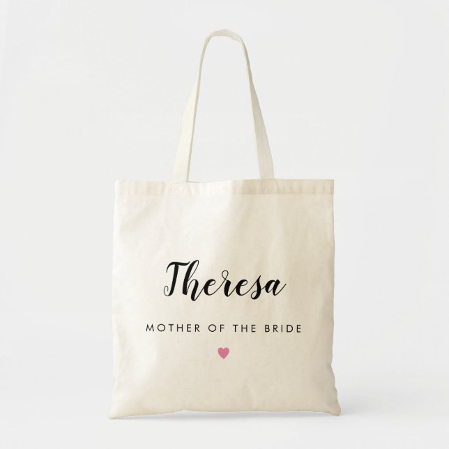 EDITABLE COLOR Custom Wedding Party Tasche (Vorne)