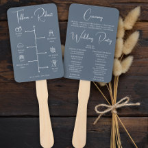 Editable Color Dusty Blue Wedding Timeline
