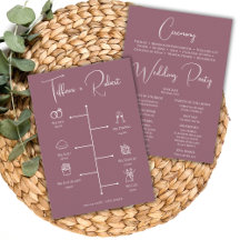 Editable Color Dusty Pink Wedeline Timeline