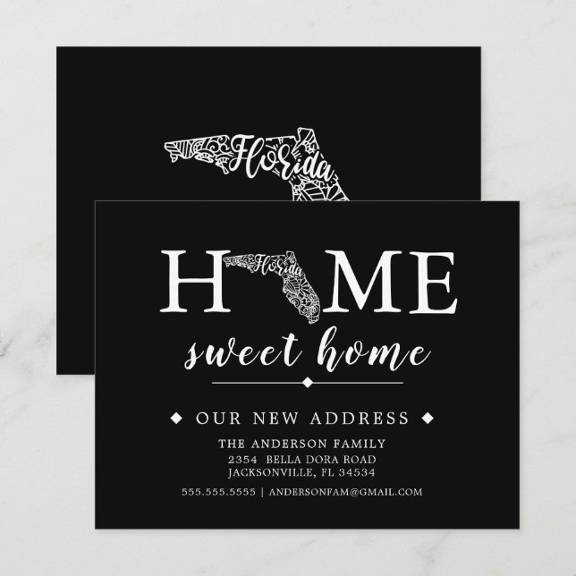 Editable Color FLORIDA Moving Ankündigung (Vorne/Hinten)