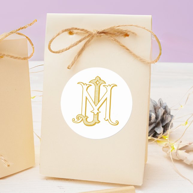EDITABLE COLOR JM Monogram MJ Monogram Stickers (Von Creator hochgeladen)